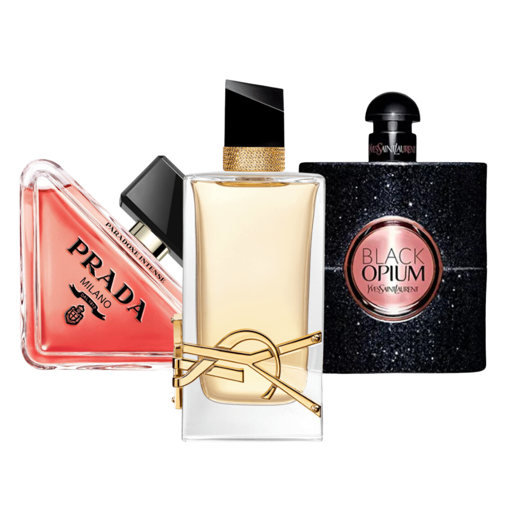 3 Parfums Prada Paradoxe, Black Opium Yves Saint Laurent, Libre 100ml (Eau de Parfum) Pour femmes