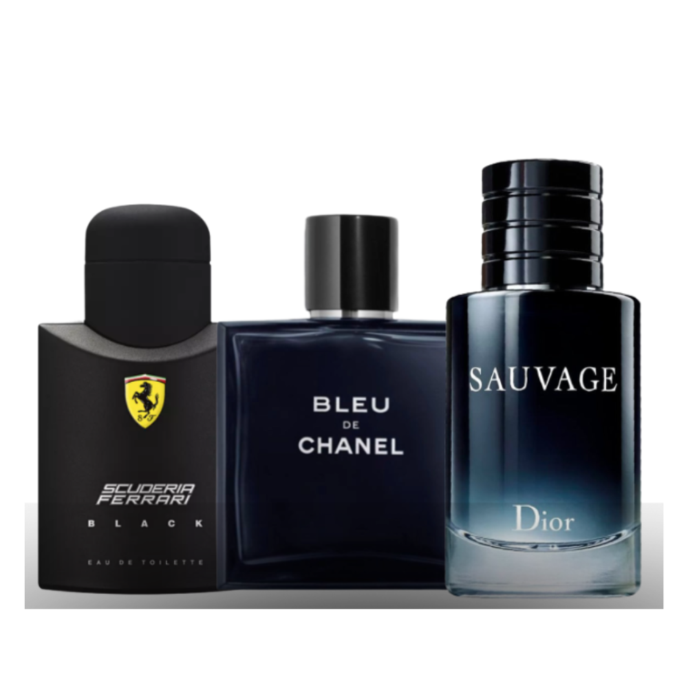 Parfum Ferrari Black, Sauvage und Chanel Bleu