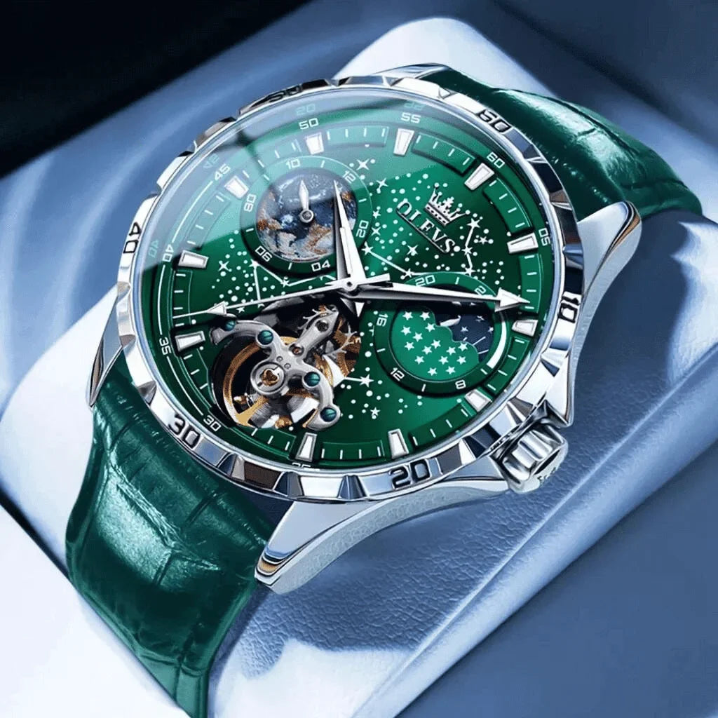 Olevs Montre Homme Luxe Tours | Verte