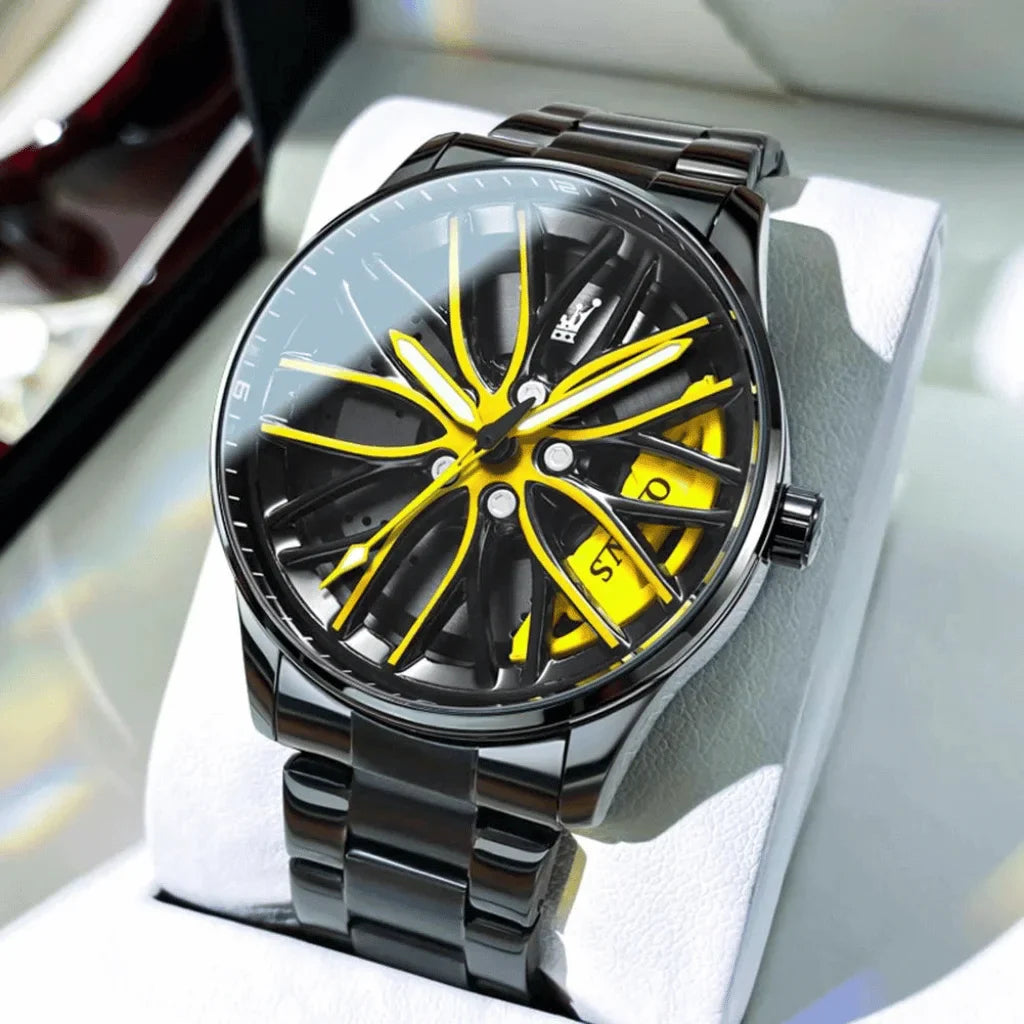 Olevs Montre Sportive Homme Jaune | Saint-Tropez