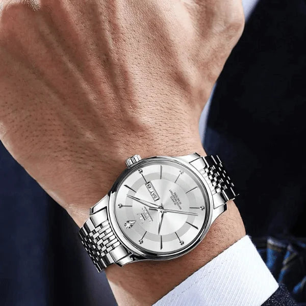 Olevs Montre Classique Homme Fontainebleau | Argent