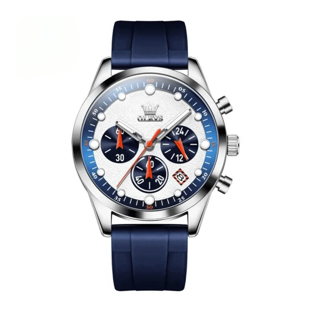 Olevs Montre Homme Sportive Marseille | Bleue